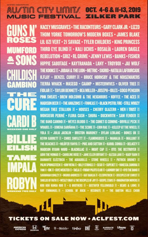 ACL Announces Additional Acts, Lineup By Day Schedule